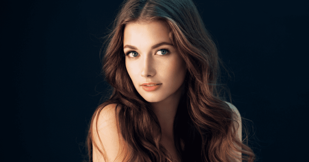 Woman (model) with dermal fillers