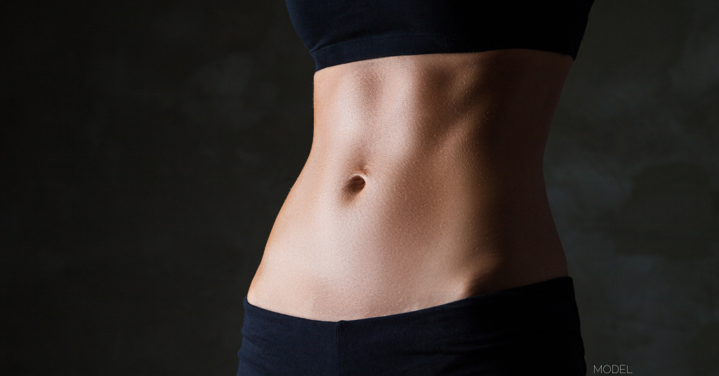 woman's abs closeup (model)