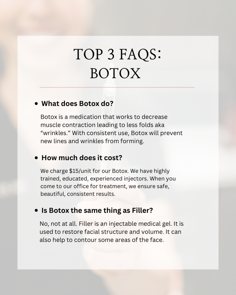 Top 3 FAQs about BOTOX infographic