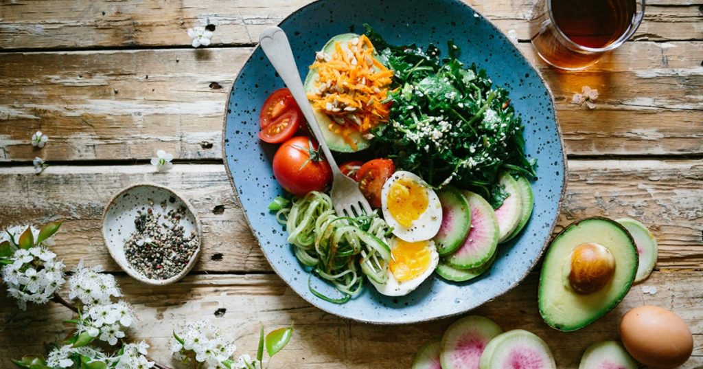A photo of a healthy meal to support optimal wellness inside and out